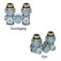 Preview: Hahnblock mit Bypass 1/2" x Eurokonus 3/4" - einstellbar