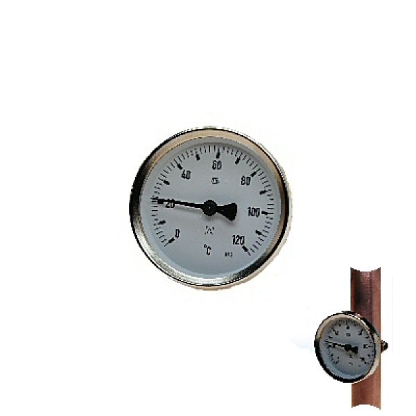 Anlegethermometer 0 - 120°C, mit Spannband