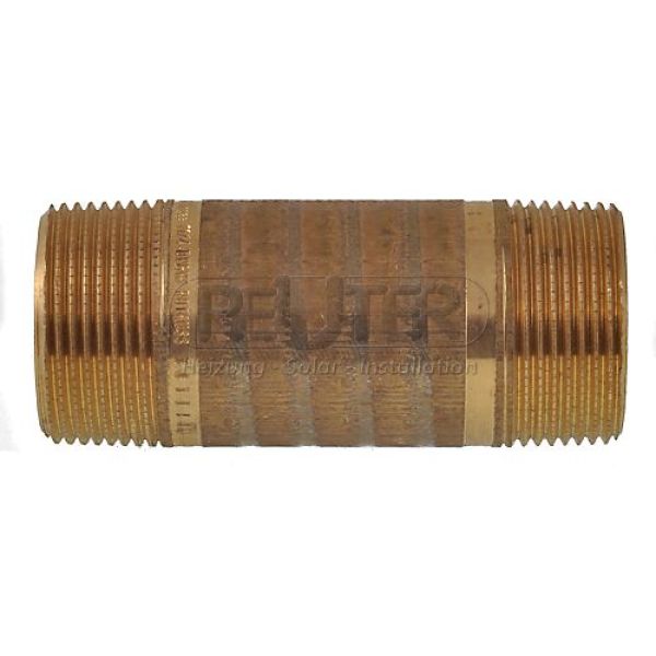 Rotguss Rohrdoppelnippel 3/4" (DN 20)
