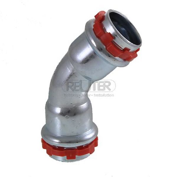 C-Stahl Pressfitting Bogen 45° (I/I) Kontur V