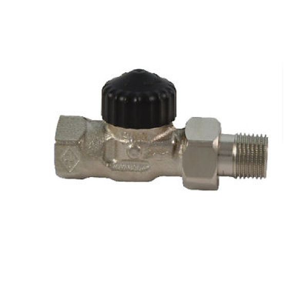 Heimeier Thermostatventil vernickelt 1/2" - Durchgang